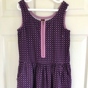 Tea Collection Purple Printed Cord Zip Dress 7